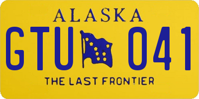 AK license plate GTU041