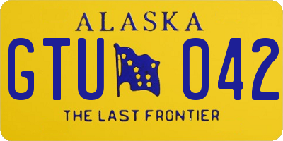 AK license plate GTU042