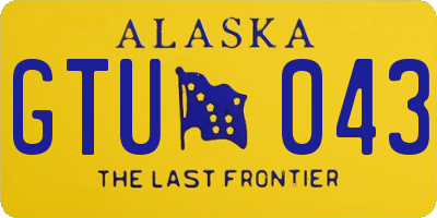 AK license plate GTU043