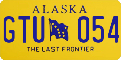 AK license plate GTU054