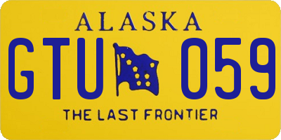 AK license plate GTU059