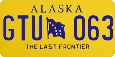 AK license plate GTU063