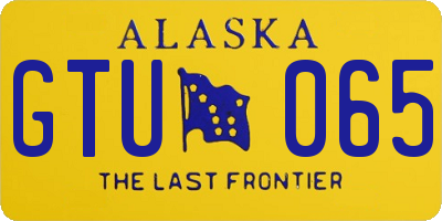 AK license plate GTU065