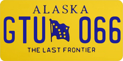 AK license plate GTU066