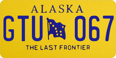 AK license plate GTU067