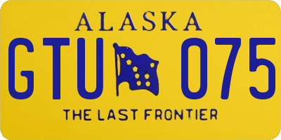 AK license plate GTU075