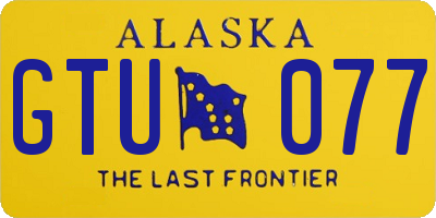 AK license plate GTU077