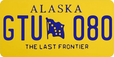AK license plate GTU080