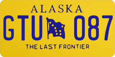 AK license plate GTU087