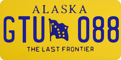 AK license plate GTU088