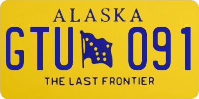 AK license plate GTU091