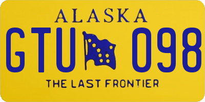 AK license plate GTU098
