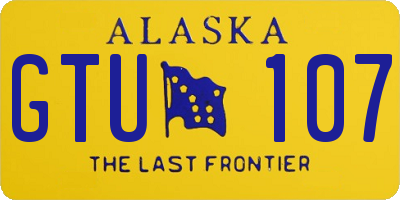 AK license plate GTU107