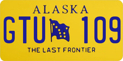 AK license plate GTU109