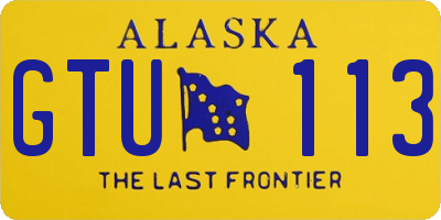 AK license plate GTU113