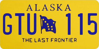 AK license plate GTU115