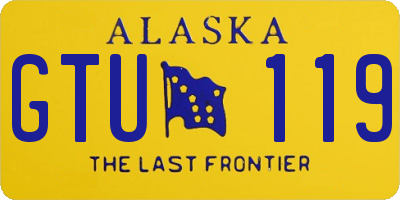 AK license plate GTU119