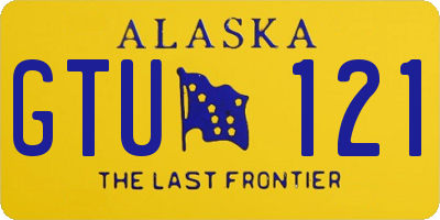 AK license plate GTU121