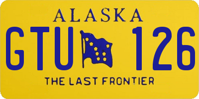 AK license plate GTU126