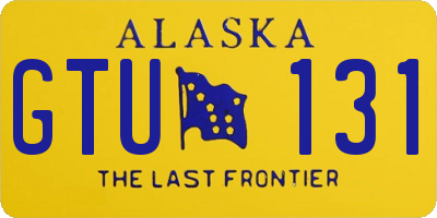 AK license plate GTU131