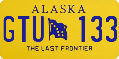 AK license plate GTU133