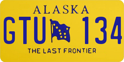 AK license plate GTU134