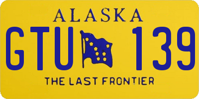 AK license plate GTU139