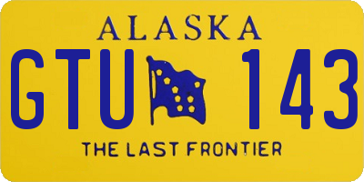 AK license plate GTU143