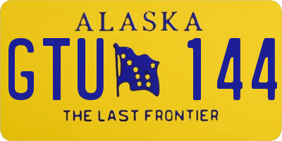 AK license plate GTU144
