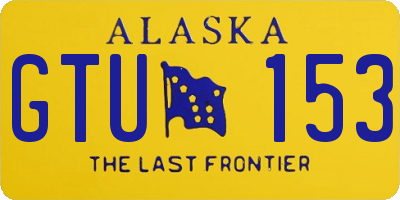 AK license plate GTU153