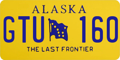 AK license plate GTU160