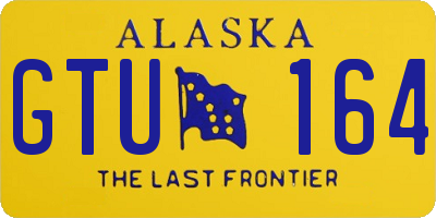 AK license plate GTU164