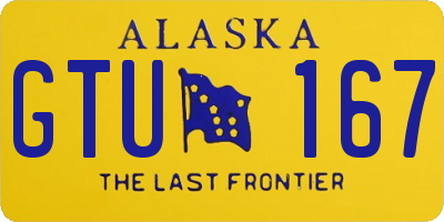 AK license plate GTU167