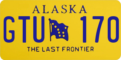 AK license plate GTU170