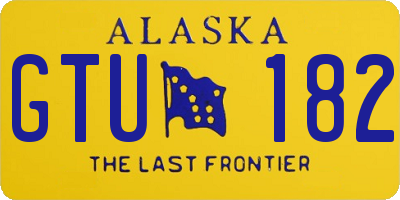 AK license plate GTU182