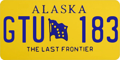 AK license plate GTU183