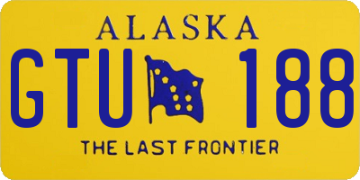 AK license plate GTU188