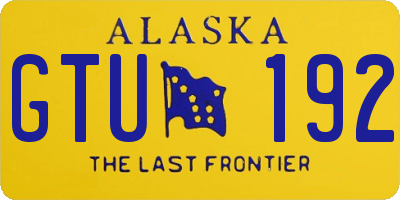 AK license plate GTU192