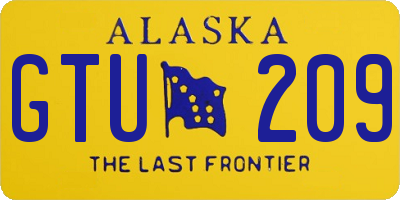 AK license plate GTU209
