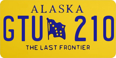 AK license plate GTU210