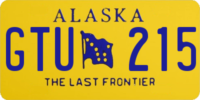 AK license plate GTU215