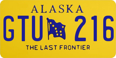 AK license plate GTU216