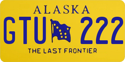 AK license plate GTU222