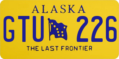 AK license plate GTU226