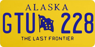 AK license plate GTU228