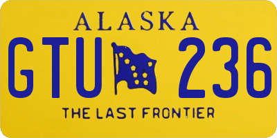 AK license plate GTU236