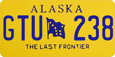 AK license plate GTU238