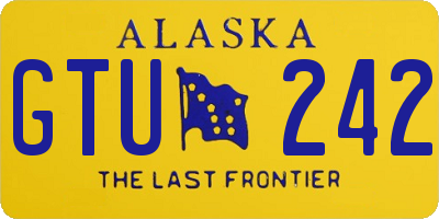 AK license plate GTU242