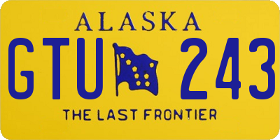 AK license plate GTU243