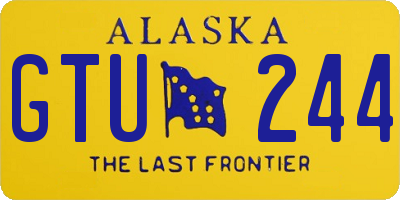 AK license plate GTU244